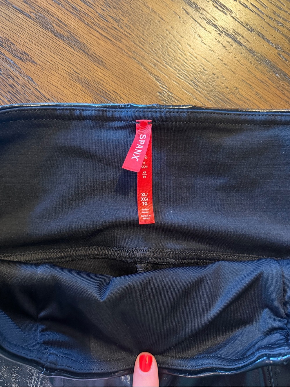 SPANX faux patent leather leggings